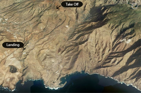Bir´s viex, map of the west take off, Pico de Viento
