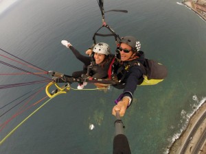 Paraglide over the sea