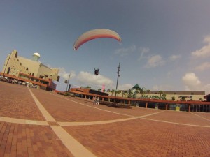 Landing at the auditorium