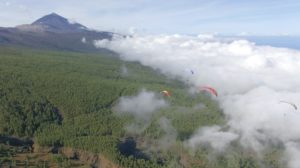 Flying over Izaña take off in Teide Natural Park